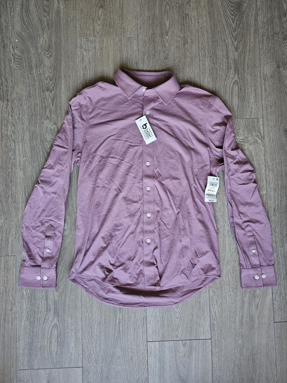 Alfani Men's Long-Sleeve Button-Up Shirt in Dusty Rose